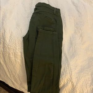 Army Green Gap Skinny with side Stripe seam detail